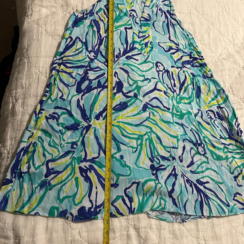 Lilly Pulitzer Blue and Green Floral Dress - Picture 5 of 6